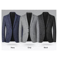 Brand Spring Autumn Men Tweed Blazer Two Buttons Notched | SAMAG