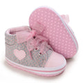 0-18M Baby Shoes Infant Pre-Walker Shoes, Cute Pink Theme Casual Flat Shoes, Soft Sole Lightweight Comfortable for Girls