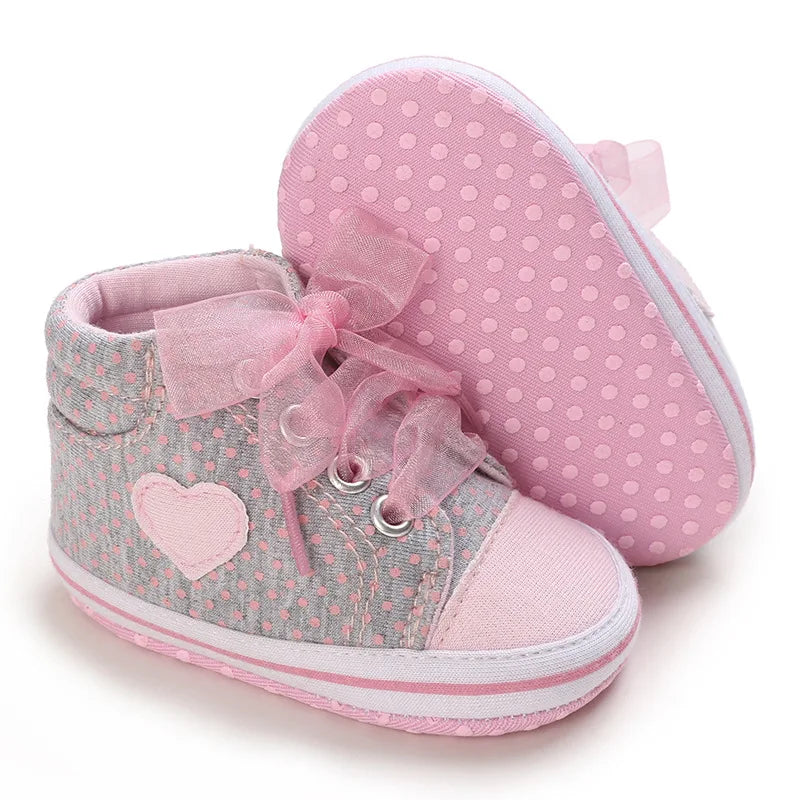 0-18M Baby Shoes Infant Pre-Walker Shoes, Cute Pink Theme Casual Flat Shoes, Soft Sole Lightweight Comfortable for Girls