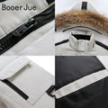 Outdoor Hiking Thermal Jacket Thick Puffer Sports Jacket Men Coat Overcoat Winter Parka Men 90% White Duck Down Removable Cap
