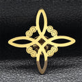 Aesthetic Celtic Knot Brooch Pin for Women Men Stainless Steel Lucky Witch Protection Badge Pins Jewelry nudo de bruja BS02