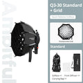 AMBITFUL Q3 On-top Camera Flashlight Softbox Quick Set-up Flash Bracket Softbox For Round Head Square Head Flash Speedlite