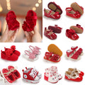 0-18 Months Red Girl Boy Newborn Baby Christmas Cute Cartoon Cotton Shoes Soft Sole Toddler Infant Walking Shoes