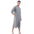 New Button Men's Pajamas Thin Fattened Plus Size Pajamas Bathrobes One-piece Pajamas Men's Loungewear Robe Kimono Bath Robe Men