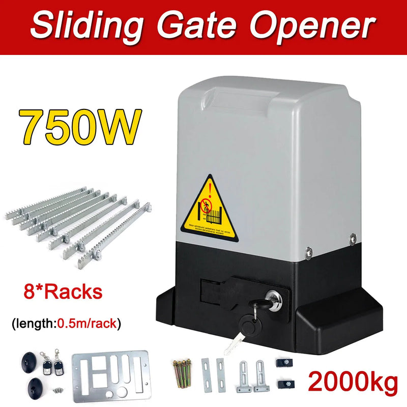 550W/370W/750W Electric Sliding Gate Opener AC Motor Gate Automatic Door Operators Heavy Duty Garage Door Opener Kit 2000KG