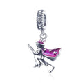 WOSTU 925 Sterling Silver Animal Cat Charm Pendant Heart Family Ladybug Bee Beads Fit Original Bracelet DIY Jewelry For Women