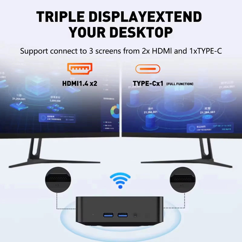 2026 Mini PC Windows 11 Intel i9 10980HK i3 6100 Small Pocket Computer 32GB RAM 1TB SSD WiFi 6 BT5.2 Gaming Desktop PC Portable