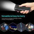 NATFIRE 2 Pcs Bike Light USB Rechargeable 3600LM Bike Headlight 6*LED Super Bright Flashlight Front Lights and Color Rear light