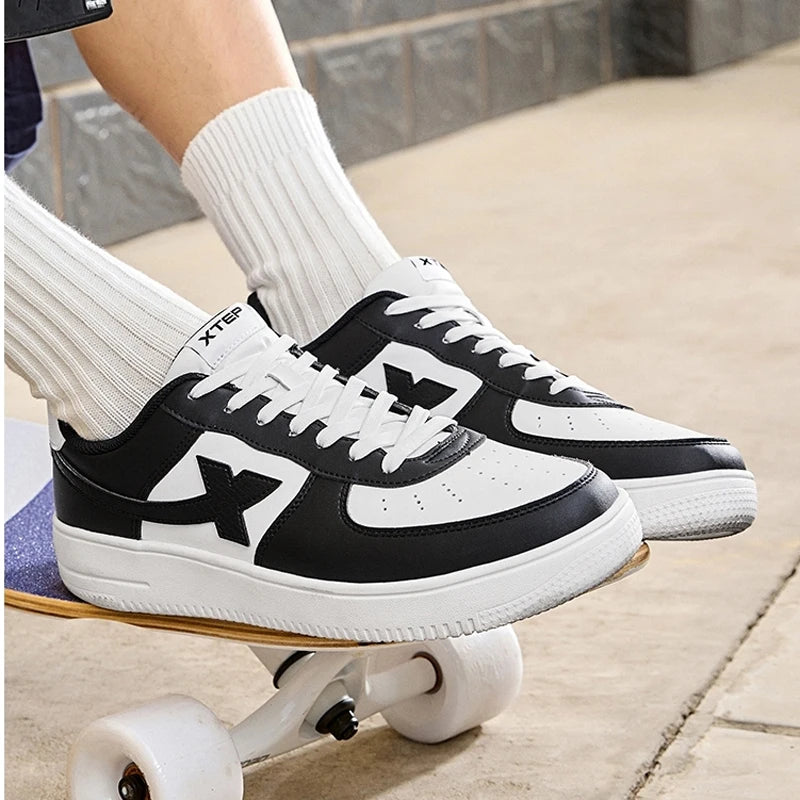 Xtep Women Men Skateboarding Shoes Non - Slip Casual White - View 6 | SAMAG