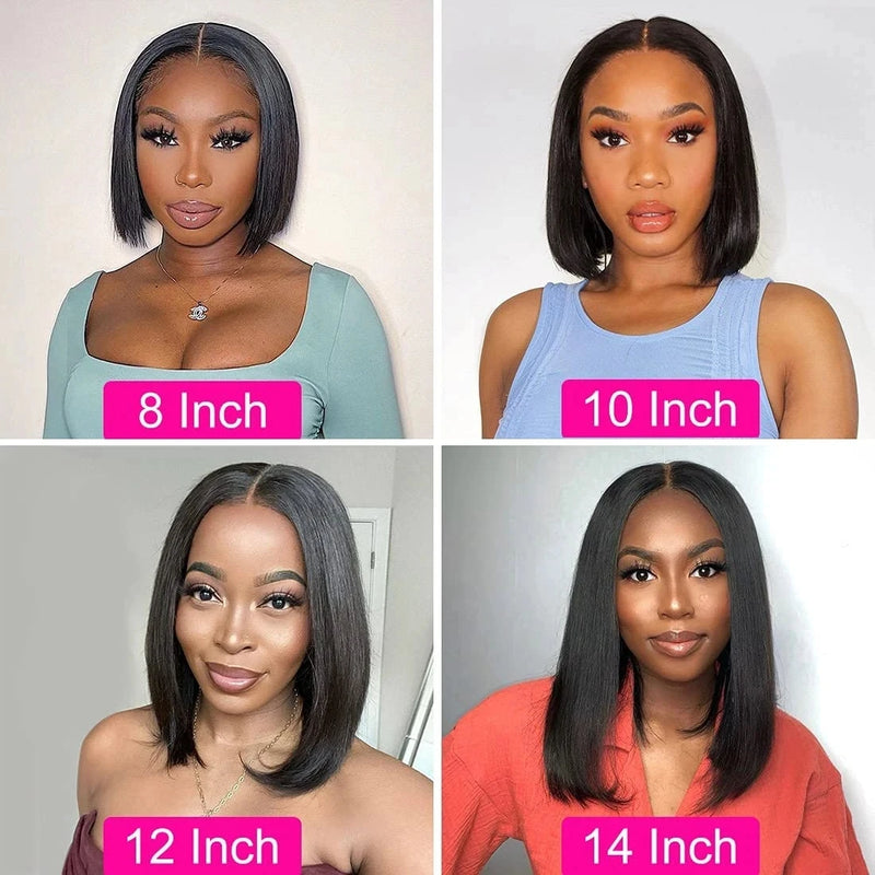 PerisModa 13x4 Bob Wig Lace Front Human Hair Wigs Women's 360 Full Lace Brazilian Remy Straight HD Transparent Lace Frontal Wig