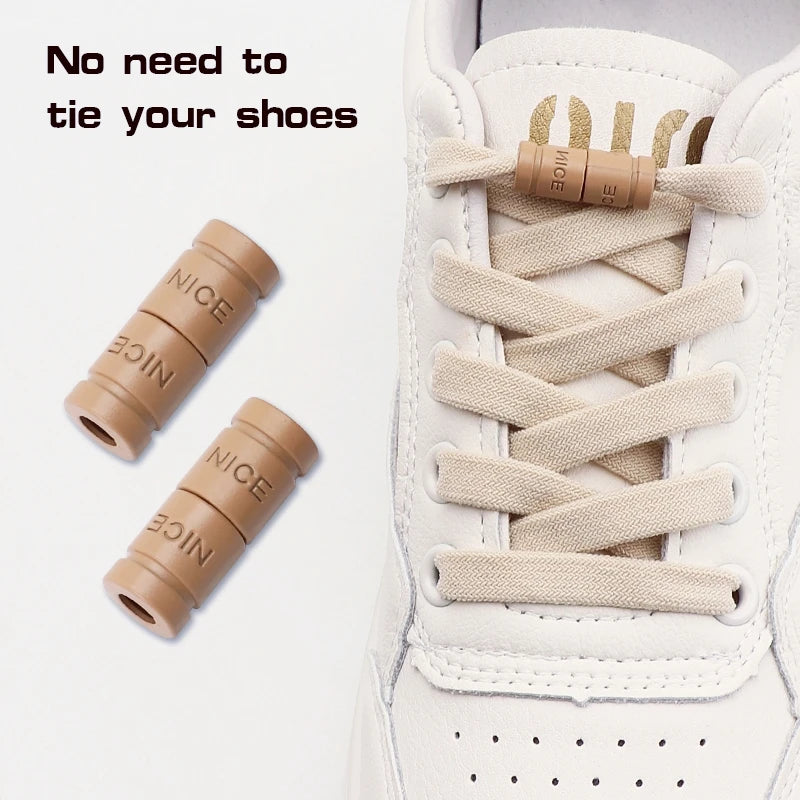 New 1 Pair Elastic Laces Without Ties Capsule Buckle Shoelace Sneakers Flat Shoe No Tie Shoelaces Kids Adult Shoes Accessories