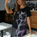 Women Nightdress Round Neck Short Sleeve Spring Summer | SAMAG