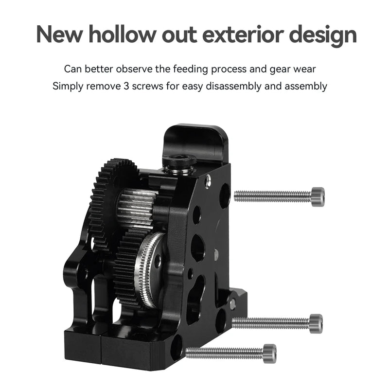 HGX LITE Extruder Dual Gear Extruder Hard Steel Reduction Gear High Speed Motor 3D Printer Parts for CR10 CR 10S Ender3 V2 VORON