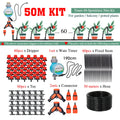50-5M 1/4'' Hose Adjustable Drippers Automatic Watering Kit for Garden Greenhouse Home Outdoor Sprinkler Drip Irrigation System