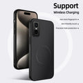 Case for Infinix GT 30 Pro 5G Luxury Fiber Stripe Leather Silicone Back Cover for MagSafe Magnetic Cover for Infinix GT 20pro
