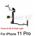 AiinAnt Power / Volume Buttons Mute Wireless Charging FlashLight Power Flex Cable For iPhone 11 Pro Max Repair Phone Parts