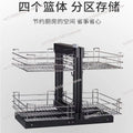 Stainless Steel Corner Kitchen Cabinet Organizer Expandable Storage Basket Accessory | SAMAG