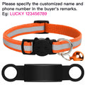 Customized Pet Collar Reflective Cat Collars Free Engraved Puppy Kitten Pet ID Nameplate Necklace With Bell Anti-lost For Cats