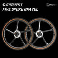 ELITEWHEELS Gravel 5 Carbon Spoke Wheels Road Disc Tubeless Inner Width 19mm Ratchet System Center Lock Hub Trail Cross Country