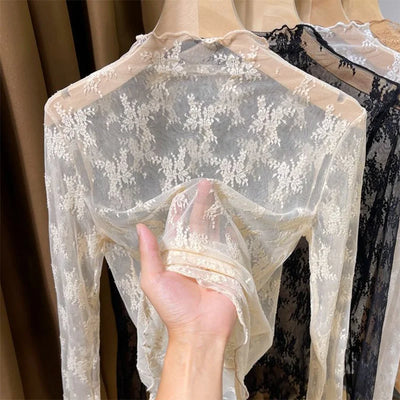 Summer Women Lace Floral Embroidery Blouses Ladies Tops | SAMAG