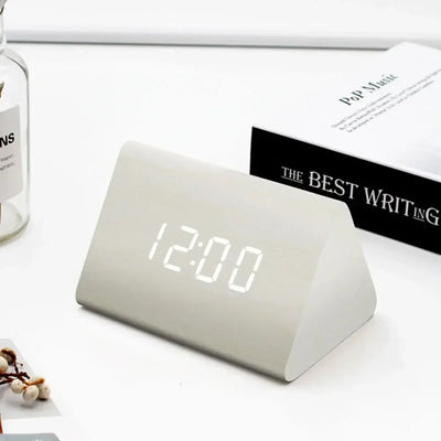 Wall Clock Wooden Electronic Watch Desk Digital | SAMAG