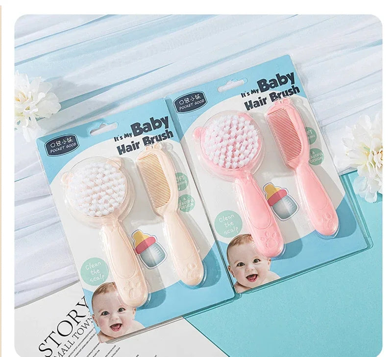 Baby Comb Hair Removal Brush Newborn Boys and Girls Baby Shampoo Soft Brush Suitable for 0-3 Years Old Babies