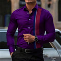 Men's fashionable contrast color striped long sleeve | SAMAG