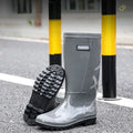 Men's Waterproof Rain Boots Knee High Anti-Slip Warm Fleece Lined Rubber Water Shoes Durable Fishing Garden Boots