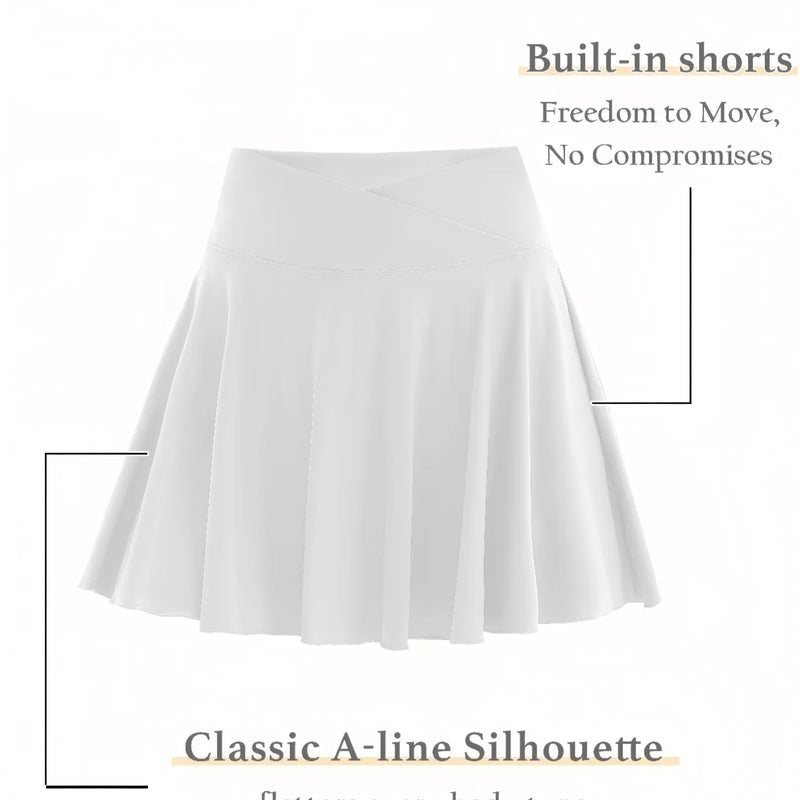 Women's Casual High Waisted Tennis Golf Short Skirt Pants.Light And Flowing  High-Elasticity Breathable Summer Sports Activewear