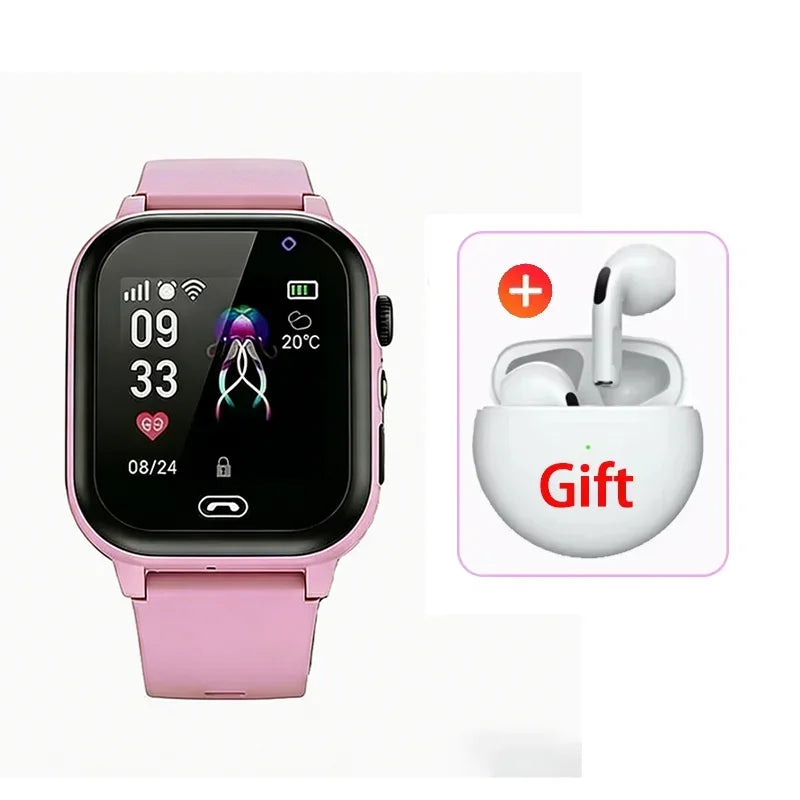 Lenovo NEW 5G GPS Children Smart Watch Camera SOS Call Waterproof SIM Card Support Earphone HD Video Kids reloj inteligente Boy