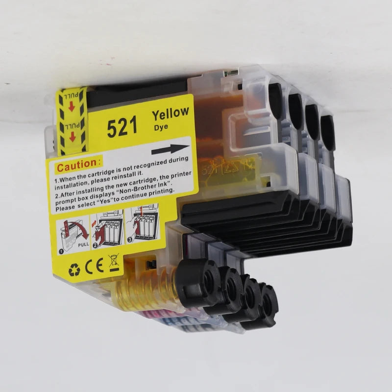 4color LC521 LC-521 LC 521 Ink Cartridge Compatible For Brother DCP J1260W J1310DW J1360DW J1460DW 1260 1310 1360 1460 Printer