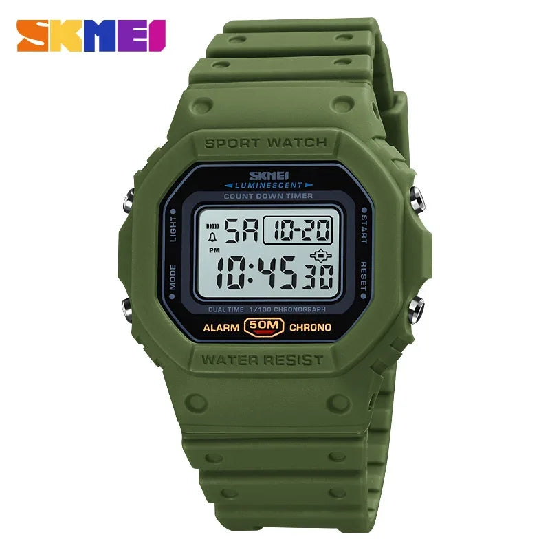 1628 Luxury Digital Men Watches Sports Waterproof Electronic Wristwatches Military Back Light Clock 1988 - Visuel 2 | SAMAG
