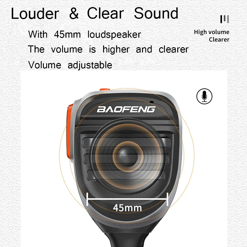 Baofeng Waterproof Type Microphone UV 9R Walkie Talkie PTT Speaker Mic For UV9R Pro UV 68 Pro Max V2  UV S22 Pro V2 Ham Radio