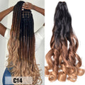 Loose Wave Braiding Hair Extensions 24" Synthetic Spiral Curls Braids Hair Pre Stretched Bouncy Braid French Curls Braiding Hair