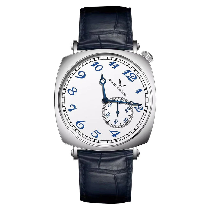 New Specht & Söhne 1921 Men's Automatic Mechanical Watch Vintage Watch Sapphire Genuine Leather Stainless Steel 50M Waterproof