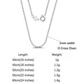 ORSA JEWELS 100% 925 Sterling Silver Link Chain Necklaces Minimalism Snake/Paperclip/Box/Figaro/Chopin/Cuban Chains 40-60cm