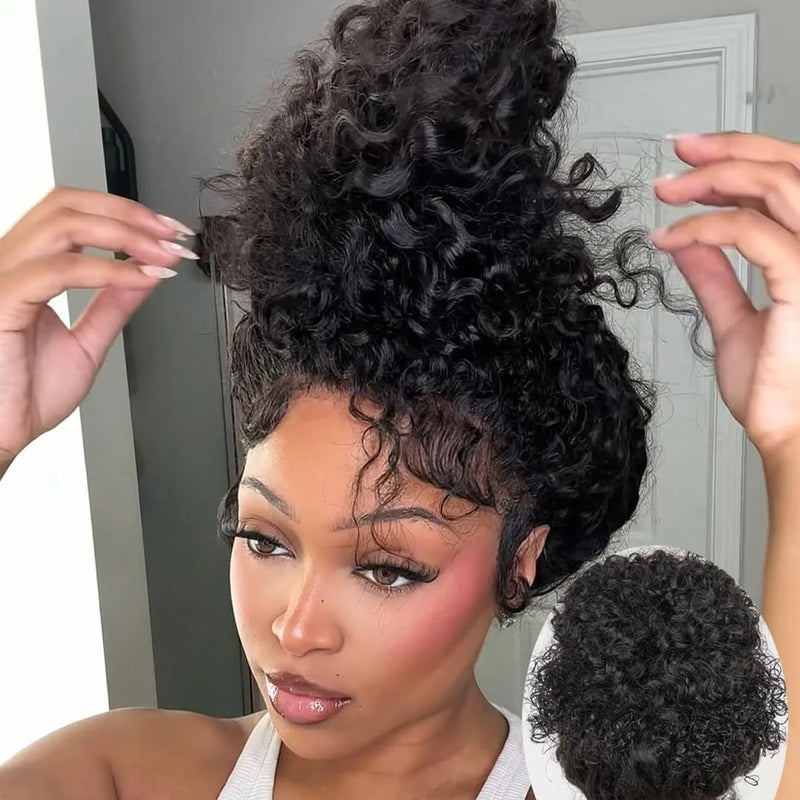 360 Full Lace Wig Invisible Drawstring Deep Wave Frontal Wig Curly Human Hair Wigs Brazilian 13X4 Hd Lace Wig 220 Density 36Inch