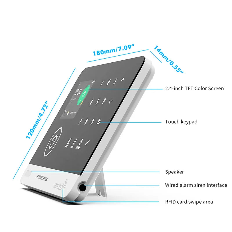 FUERS Tuya Smart  WIFI GSM G03 DIY Alarm System Smart Home Security Alarm System Ant-theft 433Mhz Burgla With Door Motion Sensor
