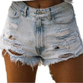 Summer Women Ripped Washed Hole Hight Waist Denim Pants - View 4 | SAMAG
