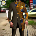 African Suits for Men Embroidery Print Blazer and Pants Set Business Dress with Kerchief Party Wedding - View 24 | SAMAG