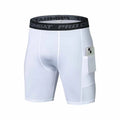 Men's Leggings Compression Pants Sports Leggings Basketball Quarter Shorts Quick Drying Running Training Stretch Fitness Pants
