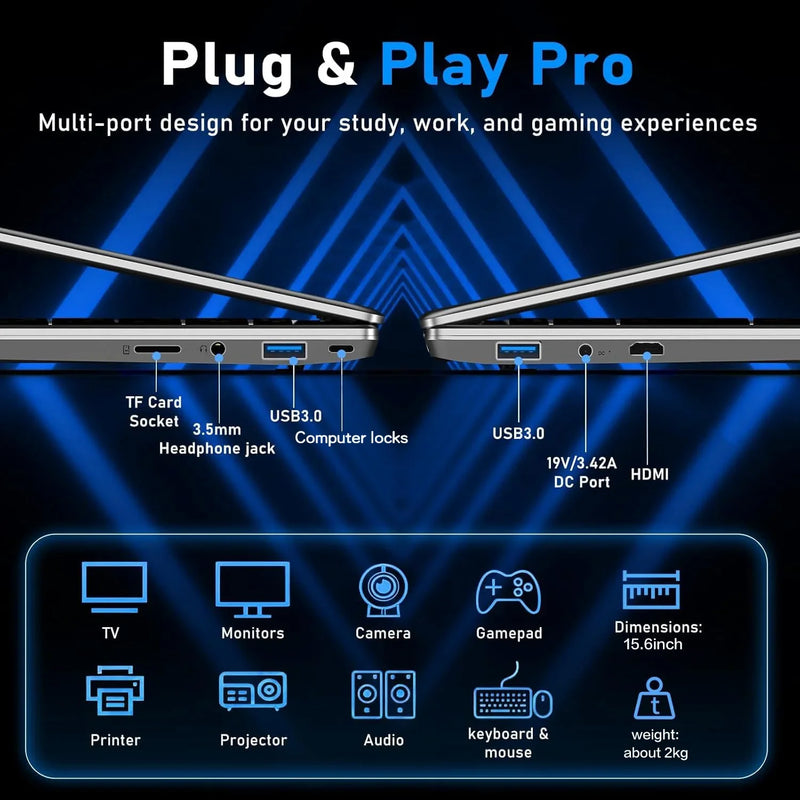 New Arrival 14.1” Gaming I9 Laptop Windows 11 Intel Core I9-10980HK 16GB RAM 1/2TB M.2 SSD Laptops 4K HD Gaming Notebook PC