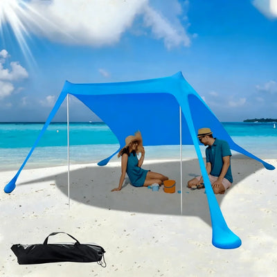 2 - Pole Large Beach Tent, 78'X78' UPF 50+ UV Protection | SAMAG