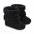 0-18M baby shoes Girls winter plush comfort snow boots cute bow cotton shoes baby soft soled non-slip toddler shoes