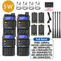 4Pcs Baofeng UV-5R 8W/5W Tri-Power Walkie Talkie High Power Dual Band Long Range Portable Handheld UV 5R Radio