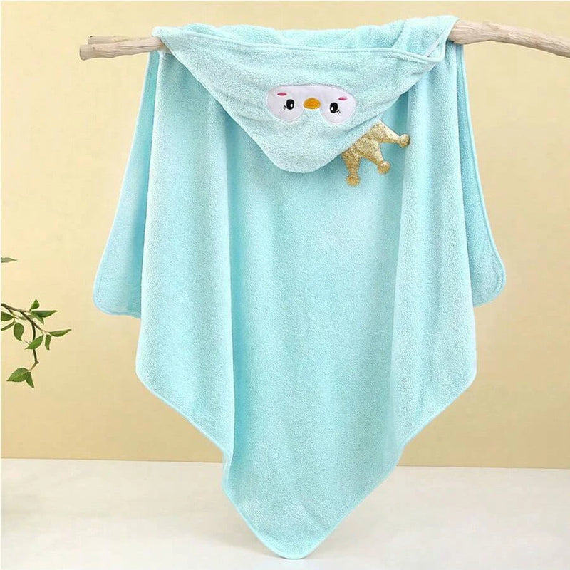 1 Piece Unisex Baby Animal Face Hooded Towel, Unique Animal Design Baby Hooded Towel, Ultra-Soft Newborn Bath Towel, Essential Baby Hooded Towel, Coral Fleece Children's Cartoon Bath Towel Hooded Cape, Bathroom Supplies, Baby