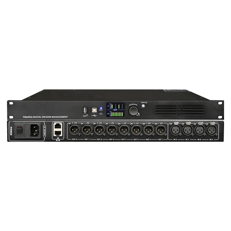 Paulkitson DA48 Professional Digital Audio Processor 4 IN 8 OUT With FIR 96Khz or 192Khz DSP Speaker Management System WIFI