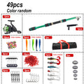 49 pcs Beginner Fishing Rod Set Portable Retractable Fishing Pole With Spinning Reel Assorted Bait Lures Fishing Gift For Men