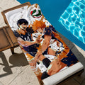 Anime Haikyuu!! Towel Towel Soft Pool Gift For Travel Gym Shower Cool Camping Quick Dry Sports  Large Beach Towel