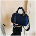 Patchwork Colorblock Mini Handbags For Women Denim Shoulder Cross Body Bags Casual Street Small Boston Bag 2025 Designer Purses